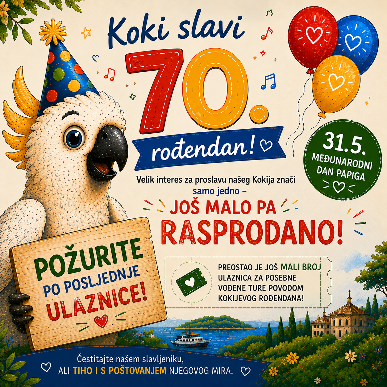 Koki slavi 70. rođendan u nedjelju