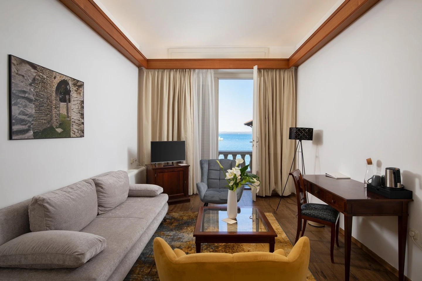 Ferienwohnung mit Meerblick und Balkon